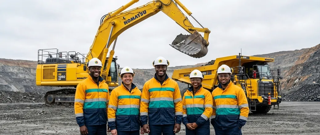 Premom Mines crew at an open-pit site